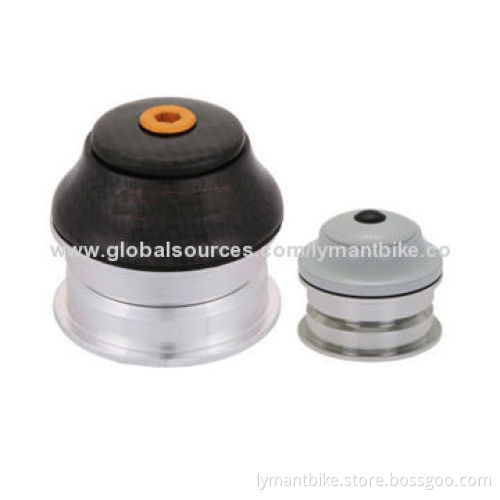Bicycle headset, aluminum alloy, sized 1-1/8, semi-integrated, threadless, for MTB and road bikes